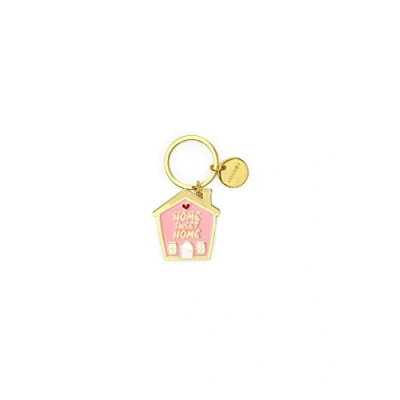Immagine di Legami Portachiavi in Metallo Smaltato, What a Key Ring!, L 7 cm, Zinco, Tema House, con Anello spirale, Finitura Lucida, Colori Brillanti, Charm per Impreziosire la Borsa