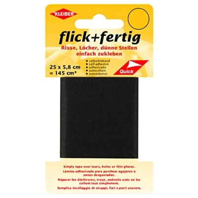 Immagine di Kleiber Nastro per riparazioni in nylon autoadesivo Flick Plus Fertig 145 cm² , colore nero