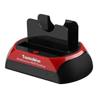 Immagine di Tccmebius USB 2.0 Docking Station per Disco Rigido, TCC S867 DE a 2,5 3,5 Pollici IDE SATA Doppie Slot Enclosure HDD Esterno, 2.5&quot; 3.5&quot; I/II/III SSD