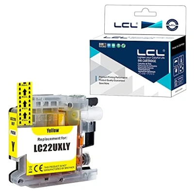 Immagine di LCL Cartucce d&#039;inchiostro Compatibile LC22U LC22UY XL High Yield Giallo Sostituzione per Brother DCP J785DW MFC J985DW (1 Pack)