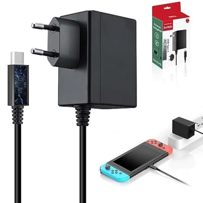 Immagine di Caricatore Adattatore AC Type C a Carica Rapida Charging compatibile con Switch/Switch Lite/Switch Dock/Switch Pro
