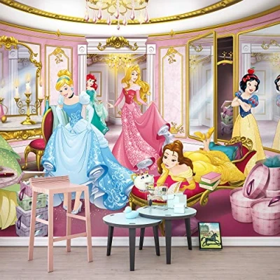 Immagine di Komar Disney Princess Mirror Dimensioni: 368 x 254 cm (larghezza altezza), ragazza, principessa, cameretta dei bambini, camera delle ragazze, 8 4108