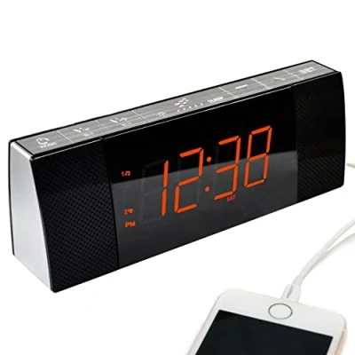 Immagine di iTOMA Bluetooth con Radiosveglia, Radio FM Digitale, Doppia Sveglia Snooze, Controllo Dimmer, Sleep Timer, Connessione di Ricarica USB, Batteria Backup CKS503