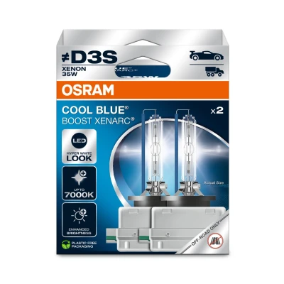 Immagine di OSRAM XENARC Cool Blue Boost, D3S, Xenon Headlight Lamps, 7000K, Hanging folding box (2 lamps), offroad use only