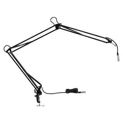 Immagine di Pronomic supporto a braccio per microfono con pinza nera