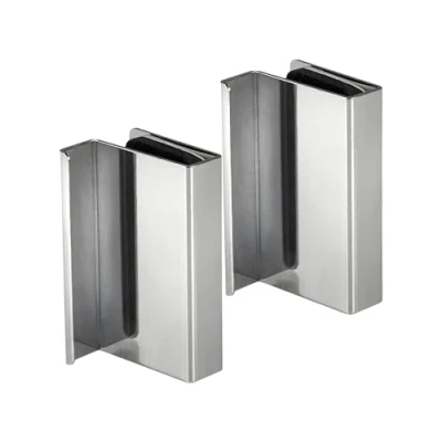 Immagine di Gedotec Chiusura a scatto magnetica con maniglia per serraggio Contropiastra in vetro spessore 4 6 mm vetrine magnetiche acciaio cromato lucido 2 pezzi