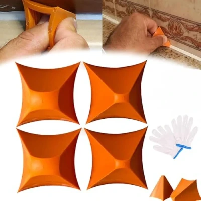 Immagine di Silicone Seam Tools,Silicone Caulking Tool,Caulk Finishing Tool, Caulk Smoothing Removal Tool,Reusable Applicator Tool,For Kitchen, Bathroom, Joint (2set)