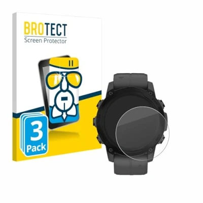 Immagine di brotect Pellicola Protettiva Vetro per Garmin Descent G1 Protezione Schermo (3 Pezzi) [Durezza Estrema 9H, Chiaro]