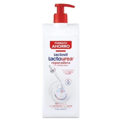 Immagine di Lactovit Latte Corporale Riparazione Lactourea con Protein Calcium ad Assorbimento Immediato, 48 Ore di Nutrizione e Riparazione, Adatto per pelli Secche ed Extra 800 ml