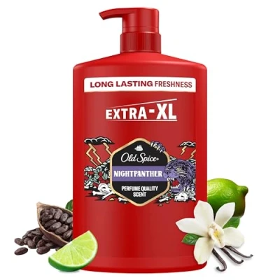 Immagine di Old Spice Nightpanther 3 in 1 gel doccia e shampoo da uomo, l, profumo fresco duraturo, per capelli viso corpo