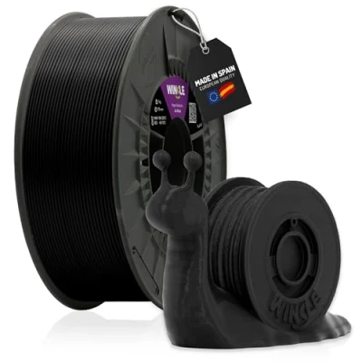 Immagine di WINKLE Filamento PLA HD nero Azabache stampante 3D 2,85 mm 1 kg Compatibile con tutte le stampanti Precisione dimensionale Bobina