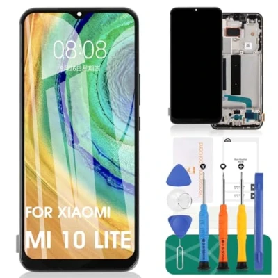 Immagine di Incell per Xiaomi Mi 10 Lite 5G Schermo Replacemnt M2002J9G M2002J9S LCD TFT Display Touch Screen Digitizer Assembly con Kit di Riparazione Telaio