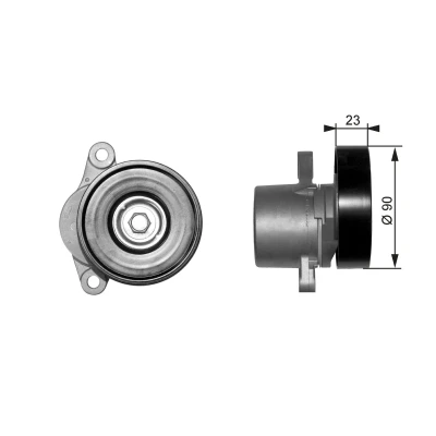 Immagine di GATES FleetRunner Micro V Kit T38156 Rullo Tendicinghia SUZUKI: Grand Vitara 1 SUV, 2 SX4 I Hatchback