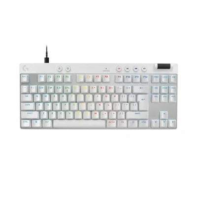 Immagine di Logitech G PRO X TKL RAPID, tastiera gaming senza tastierino numerico con interruttori analogici magnetici, modalità di attivazione rapida, azionamento regolabile e RGB personalizzabile Bianco