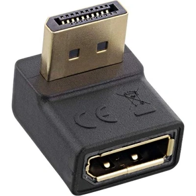 Immagine di InLine® Adattatore DisplayPort, spina/presa angolato verso l&#039;alto