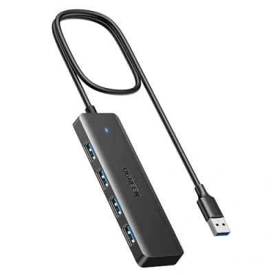 Immagine di UGREEN Hub USB 3.0 con 4 Porte Sdoppiatore Multi Adattatore Alta Velocità 5Gbps Compatibile MacBook Pro Air iMac Surface XPS PC Laptop Chiave Disco Rigido Tastiera PS5 (100cm)