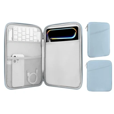 Immagine di MoKo 9 11&#039;&#039; Custodia Protettiva Compatibile con iPad PRO 11 M4 2024/11 Pollici Air M2 2024/iPad 10a 10,9 5/4 10,9, Galaxy Tab S9/S8/A8/A7 2022, Blu Nebbioso
