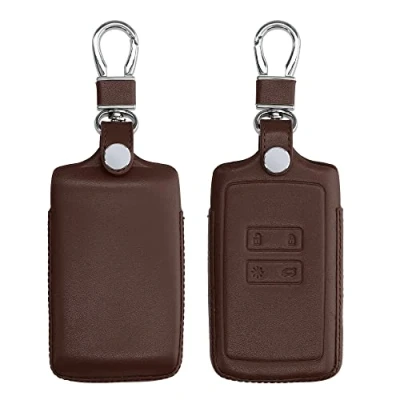 Immagine di kwmobile Cover Copri Chiave Compatibile con Renault 4 tasti Smart Key (solo Keyless Go) Guscio Coprichiave Protettivo Vera Pelle Porta Chiavi Macchina e Custodia Protettiva