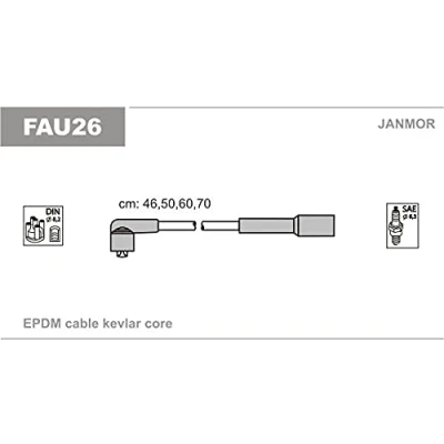 Immagine di JANMOR FAU26 Kit Cavi Accensione LANCIA: Y, Ypsilon II, FIAT: Doblo I Station Wagon, Cargo