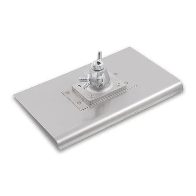 Immagine di Spatola Marshalltown con chiusura a chiave tutto angolo, raggio 19 mm, labbro 22 per pavimento e calcestruzzo, in acciaio inossidabile, dimensioni: 254x152 mm