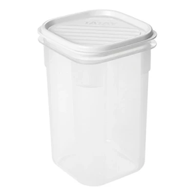 Immagine di TATAY Contenitore per Alimenti, Ermetico, Capacità 1L, Coperchio a scatto flessibile, senza BPA, Adatto al microonde e alla lavastoviglie, Blu. Dimensione: 10 x 16,5 cm