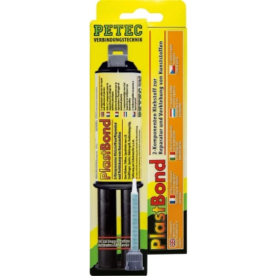 Immagine di PETEC 98325 Kit riparazione, Riparazione materiale plastico 40C +140C nero levigabile, resistente all&#039;olio, verniciabile Cartuccia 24