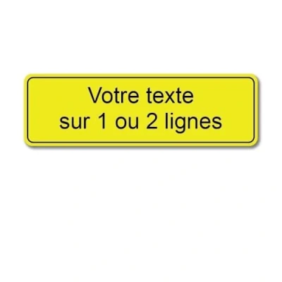 Immagine di Mygoodprice Targa con incisione personalizzata da 1 a 2 righe, 13 x 4 cm, adesiva, colore: Giallo