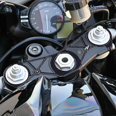 Immagine di labelbike Adesivo 3D per Protezione Piastra Forcella compatibile con YAMAHA YZF R1 2009 2011