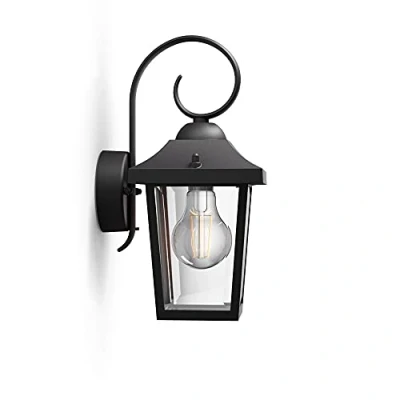 Immagine di Philips LED Lampada da Parete Buzzard, per Esterni, Attacco E27, Nero
