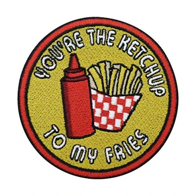 Immagine di Finally Home Youre the Ketchup to my Fries Toppa termoadesiva Patatine fritte, divertenti toppe per alimenti