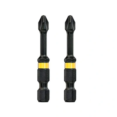 Immagine di Dewalt Extreme Flextorq DT70532T Set di 2 punte per viti Phillips Phillips, avvitatori a percussione, e trapani, dimensioni Ph2, lunghezza totale 50 mm