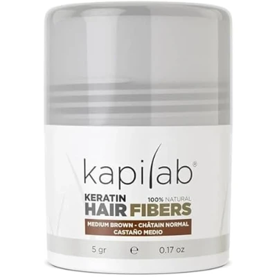 Immagine di Kapilab Fibre Capillari Nascondi la calvizie e dona volume (5 gr, Castano Medio)