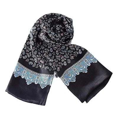 Immagine di UK_Stone Foulard in 100% seta, motivo fiori, Paisley, sciarpa da uomo, Taglia unica