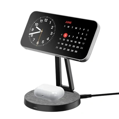 Immagine di Xlayer Magfix Pro 2 In 1 Caricabatterie Wireless 15W Nero