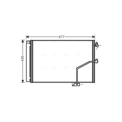 Immagine di PRASCO MSA5450D Condensatore con essiccatore 13,8 Alluminio 605 R 134a MERCEDES BENZ: Classe C Sedan, E T modell