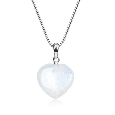 Immagine di COAI Collana in Argento Sterling 925 con Ciondolo Cuore Pietra di Luna