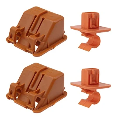 Immagine di EMSea 2 set di tappi per cofano e asta, in plastica, 1U0823570A, supporto asta fissaggio compatibile con Fabia Octavia MK2 2004 2013