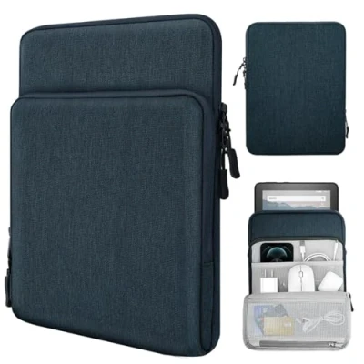 Immagine di TiMOVO 8 9 Pollici Custodia per Tablet Nuovo iPad Mini 7 (A17 PRO, 2024), 6 (8.3 inch, 2021), 5/4/3/2/1, Borsa Protettiva con Tasche Multiple, Indaco