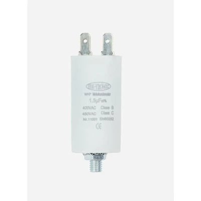 Immagine di EDI TRONIC condensatore di avviamento per motore, 1,5µF 450V presa M8 con connettore piatto 6,3mm