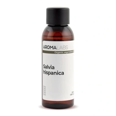 Immagine di BIO Olio vegetale CHIA 50mL 100% Puro, Naturale, Spremuto a freddo e Certificato AB AROMA LABS (Marchio Francese)