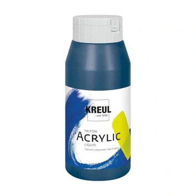 Immagine di KREUL Solo Goya 17037 Colore acrilico basic &quot;Triton&quot;, bottiglia da 750 ml, colore: Blu