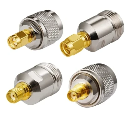 Immagine di Vecys Adattatore SMA Tipo N da a 4 kit per Cavo Antenna Wi Fi Router wireless WLAN (4 pezzi)