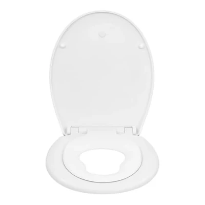 Immagine di WOLTU WS2601 Copriwater in Plastica Sedile Copri WC per Bambini Famiglie Chiusura Ammortizzata Soft Close Antibatterico Bianco