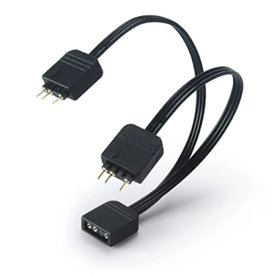 Immagine di Akasa AK CBLD08 12BK Splitter LED RGB da 1 a 2 120 mm