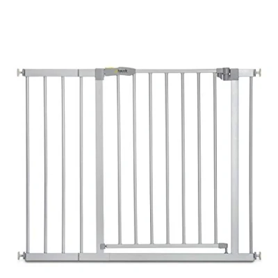 Immagine di hauck Cancelletto di Sicurezza Per Bambini Stop N Safe 2 Incl. Estensione 21 cm da 96 a 101 Fissaggio Pressione, Estensibile Porte e Scale Metallo, Argento