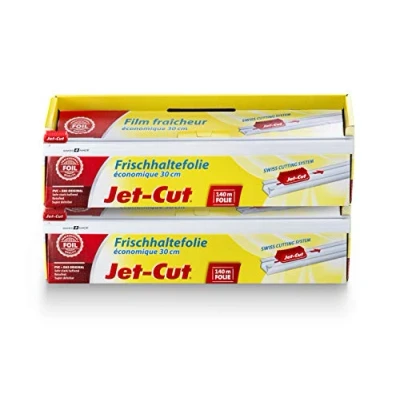 Immagine di Jet Cut Pellicola Per Alimenti da Tagliare, Trasparente, Confezione Scorta, Consumatori 30 cm x 140 M Set 2