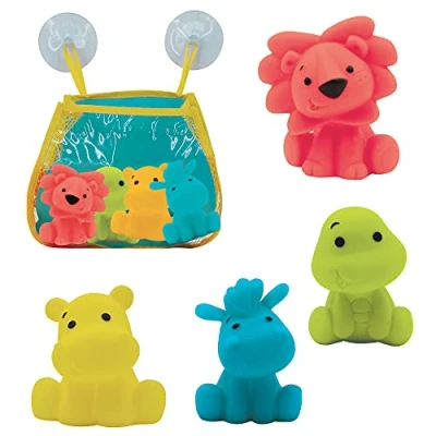 Immagine di Ludi 4 aspergatori per animali da bagno, in plastica morbida, multicolore, 10 mesi, pezzi