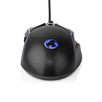 Immagine di Nedis Mouse da gioco Con cavo 800 / 1200 2400 3200 4800 7200 DPI regolabile Anz (Cablato), Mouse, Nero