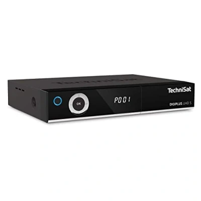 Immagine di TechniSat DIGIPLUS UHD S Ricevitore satellitare 4K con doppio sintonizzatore (DVB S/DVB S2, controllo tramite applicazione, funzione di registrazione PVR, Wi Fi, LAN, CI+, USB) nero