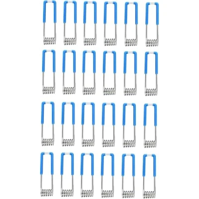 Immagine di 24 clip di fissaggio a molla morsetti raccordi luce 1,5 x 60 mm per GU10 MR16 faretto da incasso illuminazione soffitto